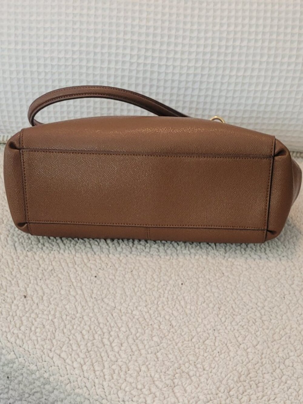 Coach Small Christie Carryall in Cross-Grain Leather Color is "Saddle 2" NWT - Picture 10 of 12
